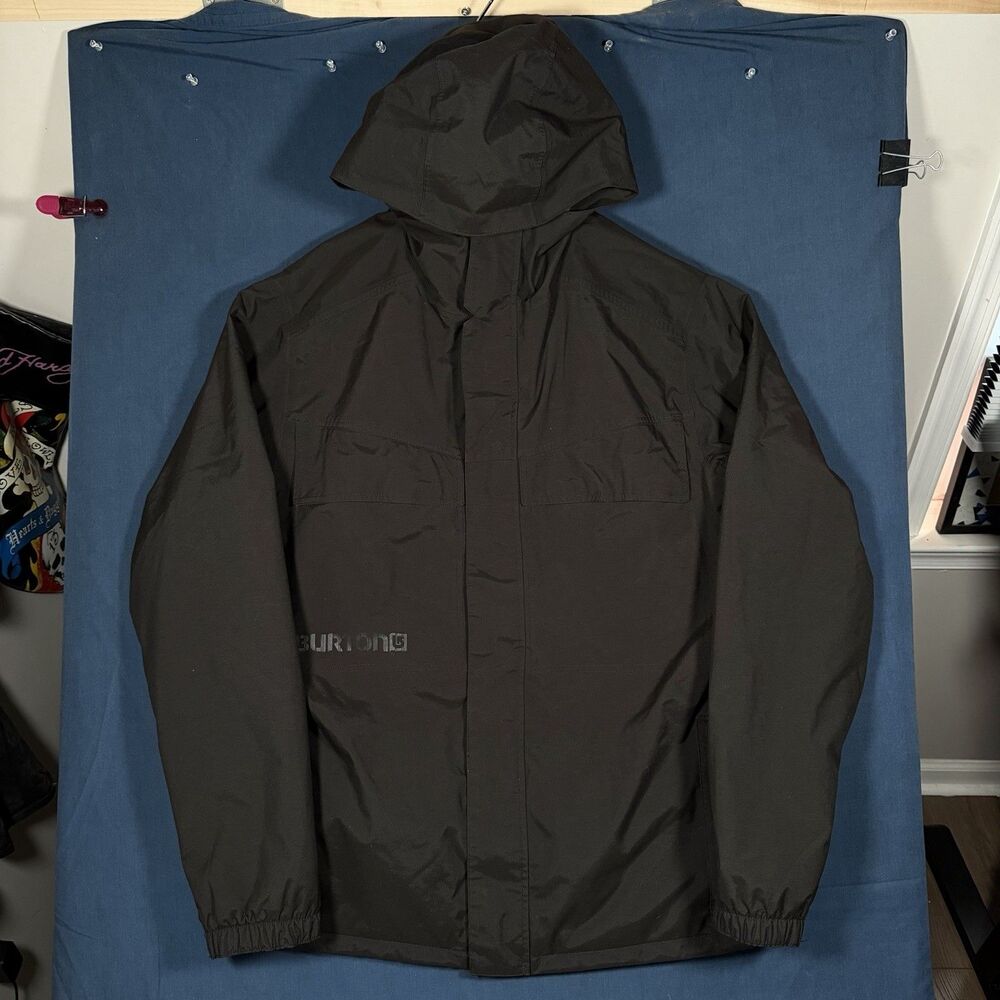 Burton Poacher Jacket Mens L Black Dryride Hooded Insulated Snowboard Ski Coat